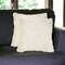 Edge Collections - 18-inch H x 18-inch W x 5-inch D - White - Chic Natural Sheepskin Throw Pillows - 2 Pieces
